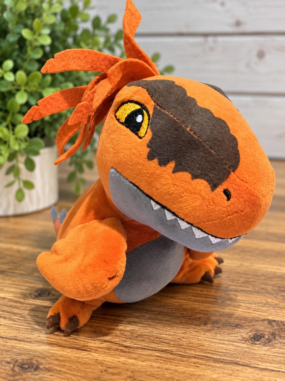 Disney Dinosaur Plush Toy Orange Gray